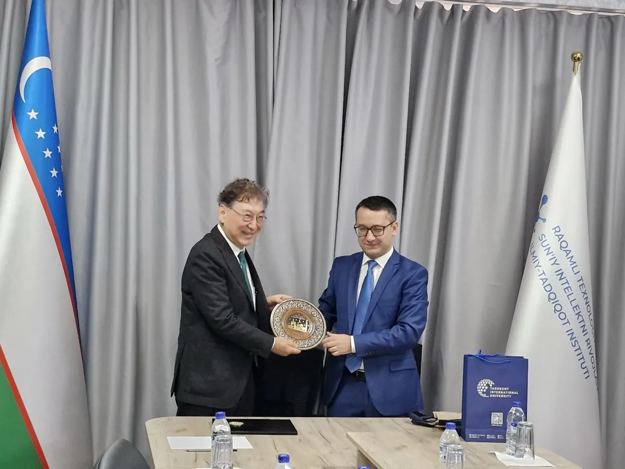 Collaboration discussion between Cheju Halla University and AIRI.UZ for AI research exchange