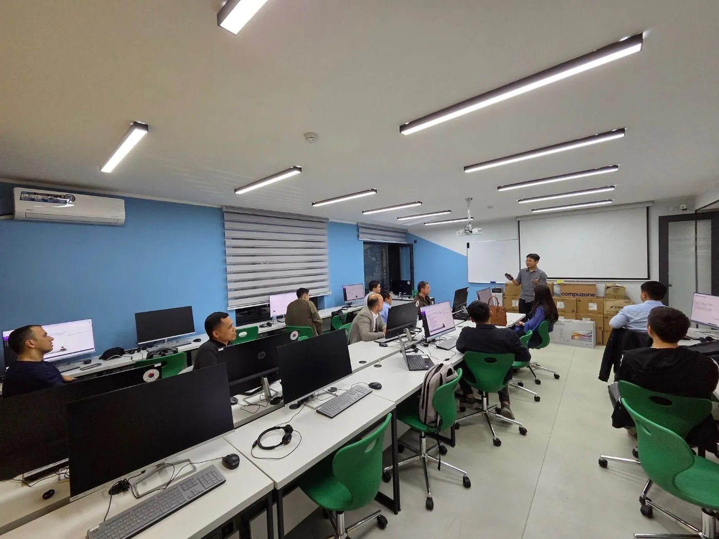 KOICA AI Training Center student feedback and industry partnership development session Tashkent