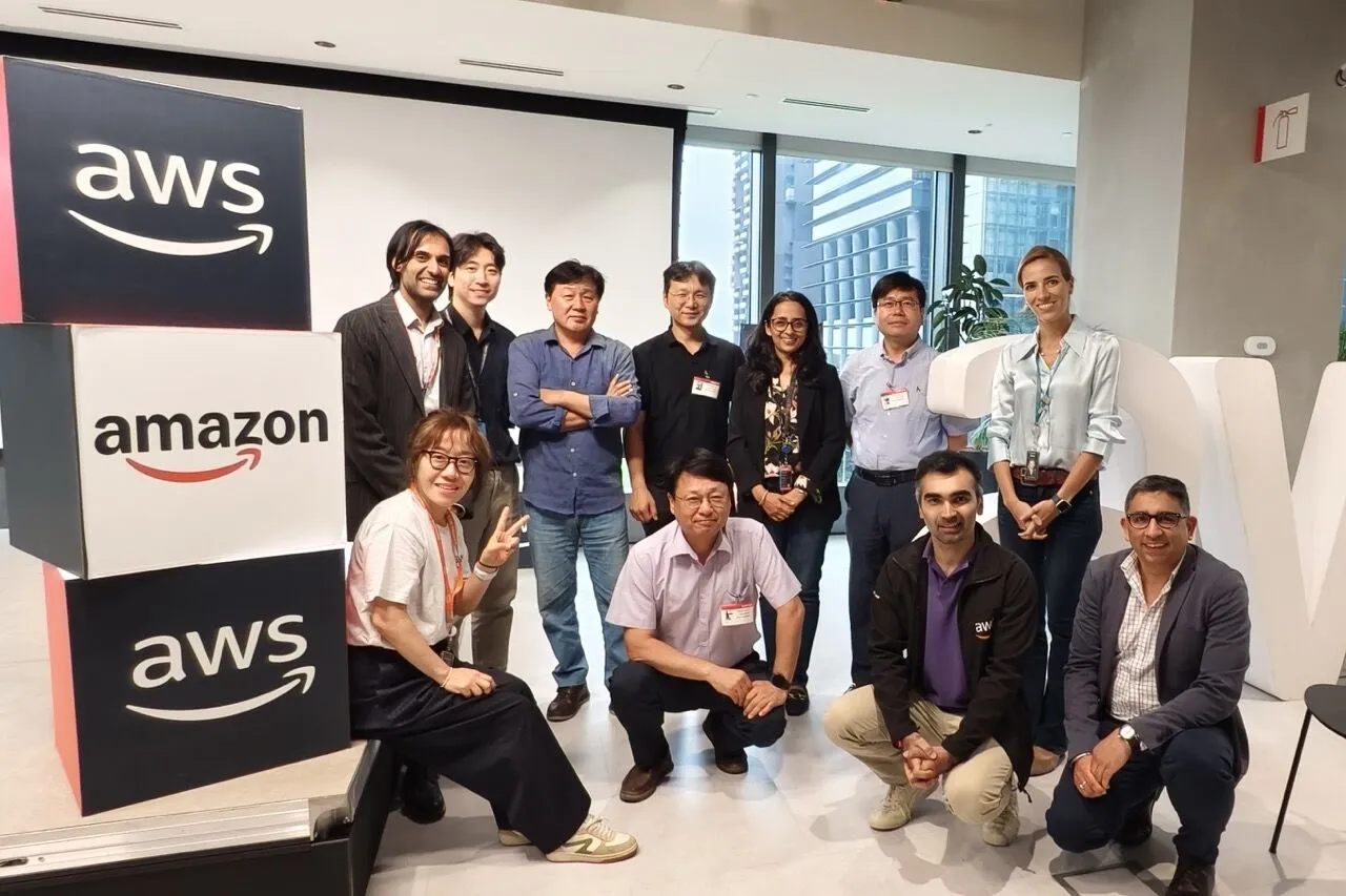 AWS Singapore meeting on AI Professor architecture including TTS STT and avatar workflows