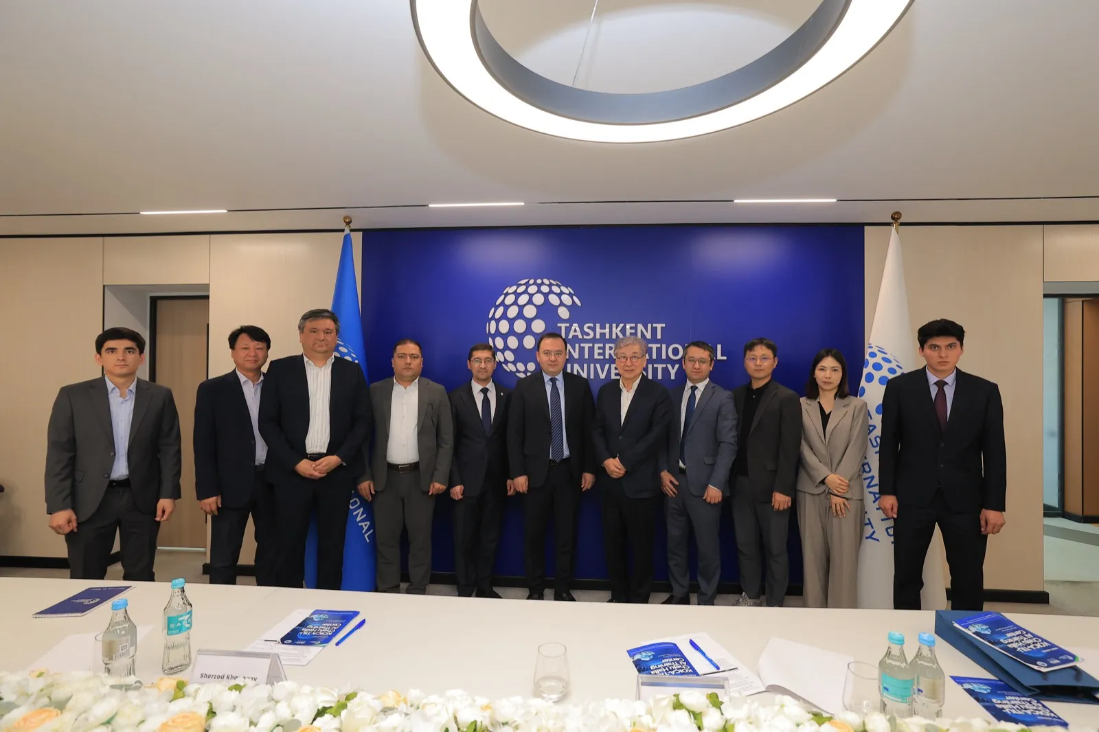 Steering Committee members group photo at Tashkent International University